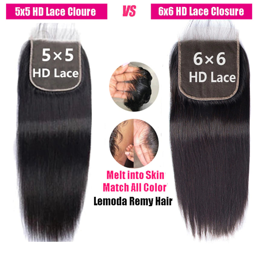 HD Lace Closure Straight Transparent 