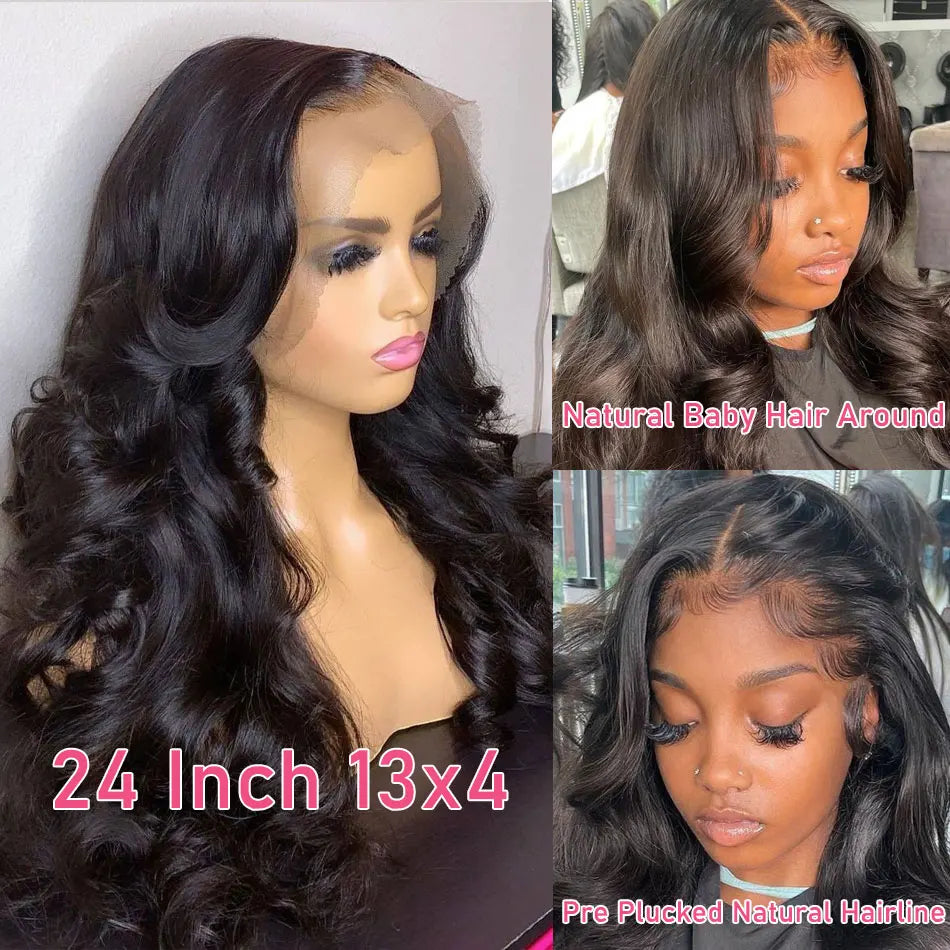 30 32 Inch Body Wave Lace Front Wig 5X5 6X4 Gluless Human Hair Wigs 13X4 13X6 HD Transparent Lace Frontal Wig 4X4 Closure Wig