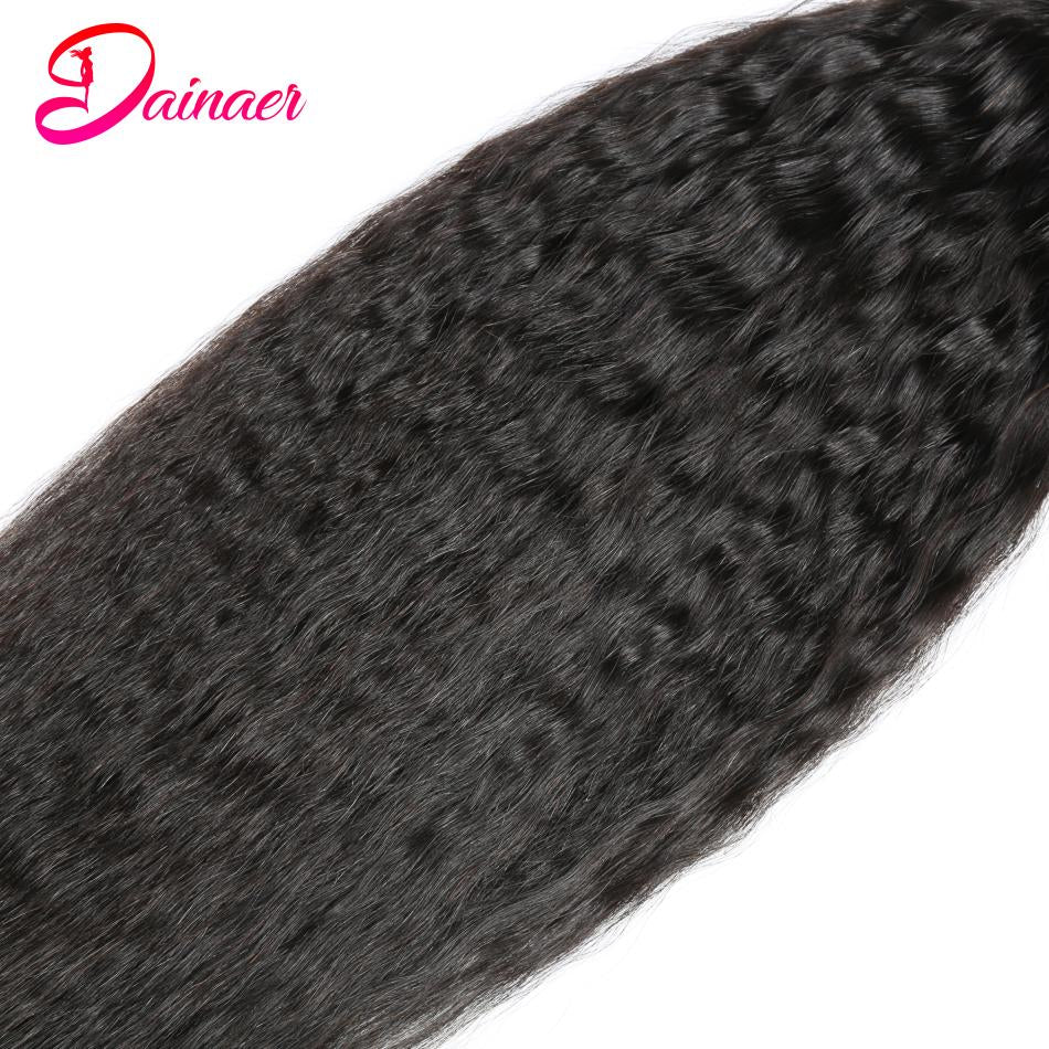 Kinky Straight Hair Bundles 100% Human Hair 