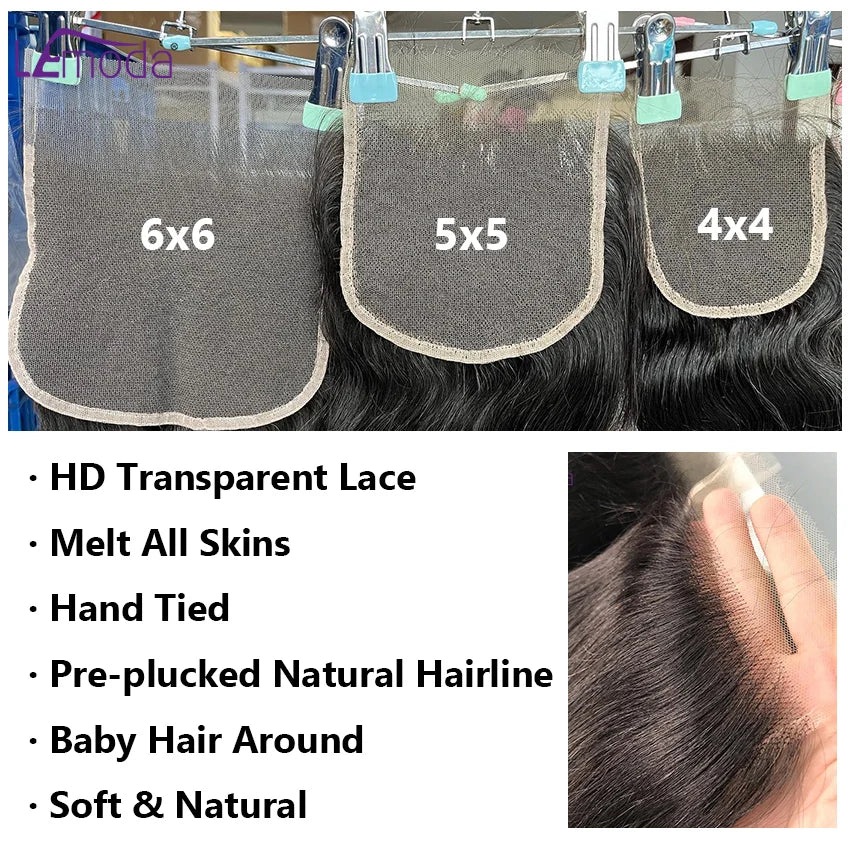 HD Lace Closure Straight Transparent 